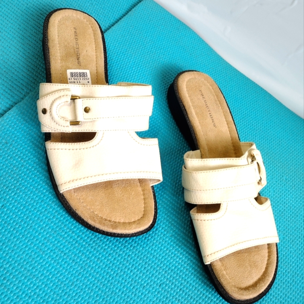 Predictions Women's Comfort Plus Slip On Flat Sandals Size 11W